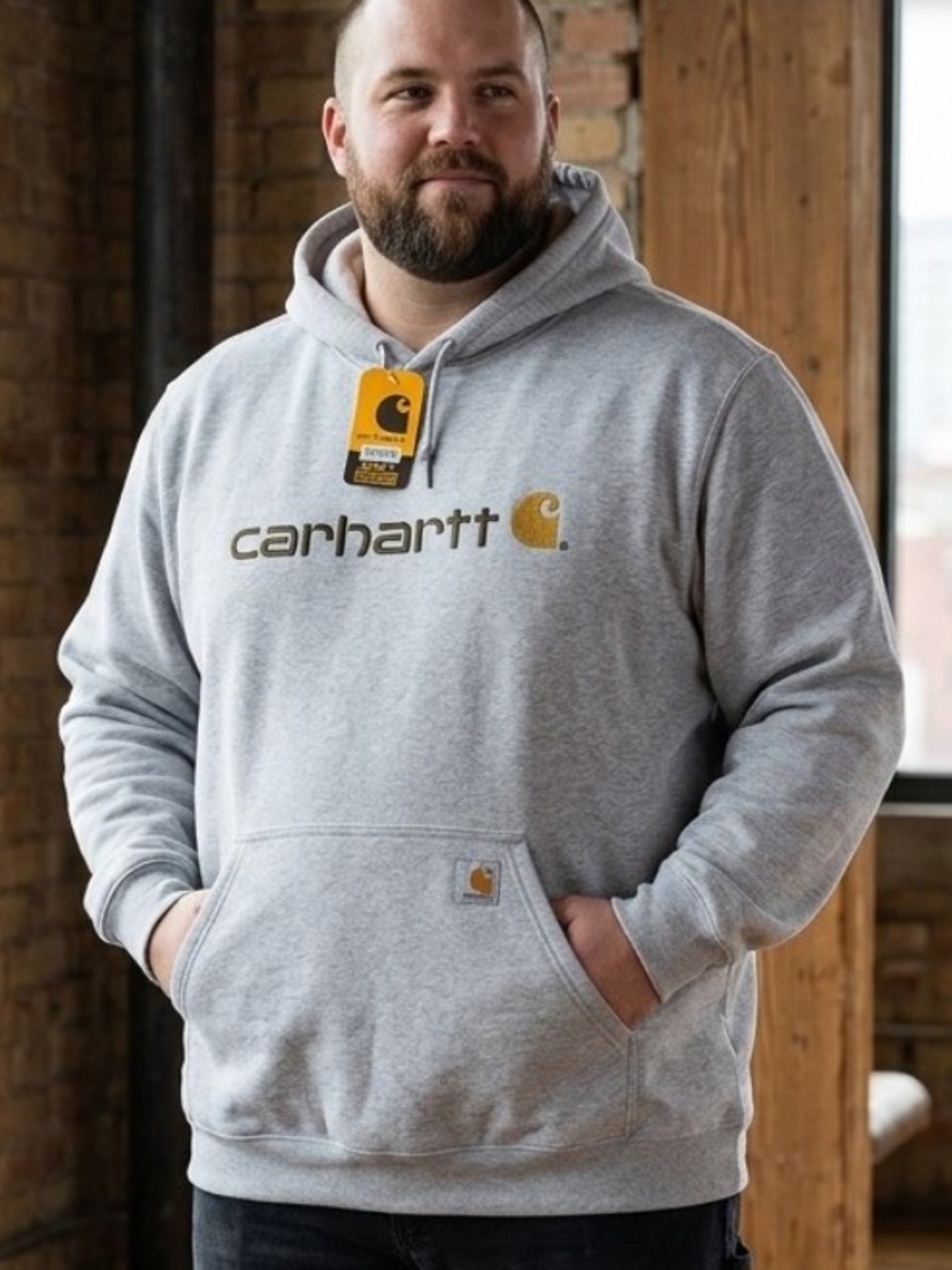 Carhartt Light Gray Hoodie
New w tag
XL. Loose fit.